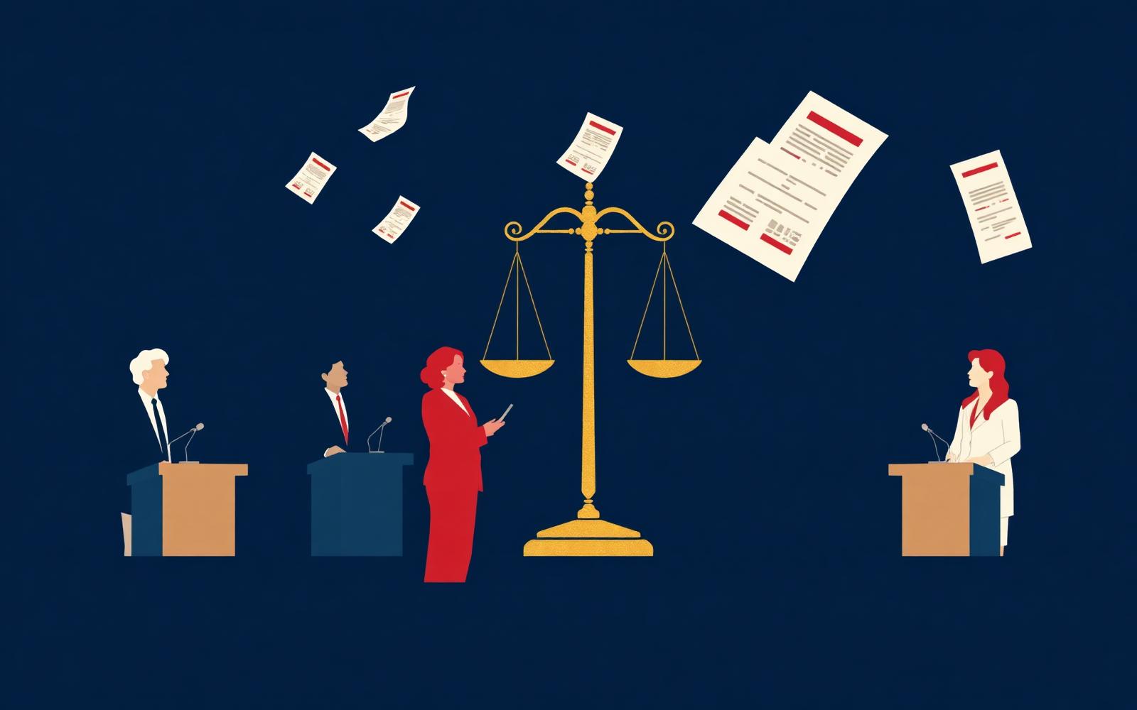 Politicians and scale of justice